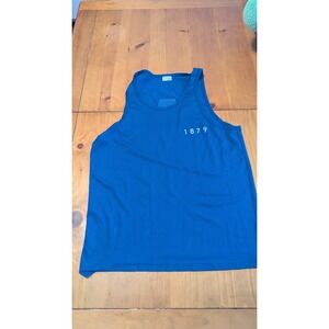 Absolut Vodka Blue Mesh Tank Top Jersey Mens M 879 Promo Graphic Sleeveless